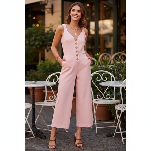 Finders Keepers VALENTINA PANTSUIT	BLUSH Size L NWT - Picture 1 of 5